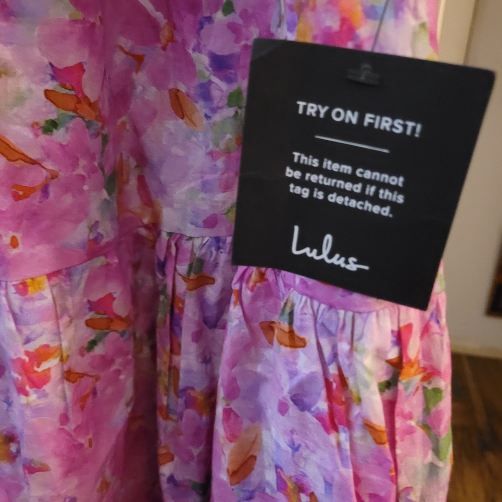 Lulu's Vibrant Floral Maxi Dress With Pockets - Picture 5 of 7